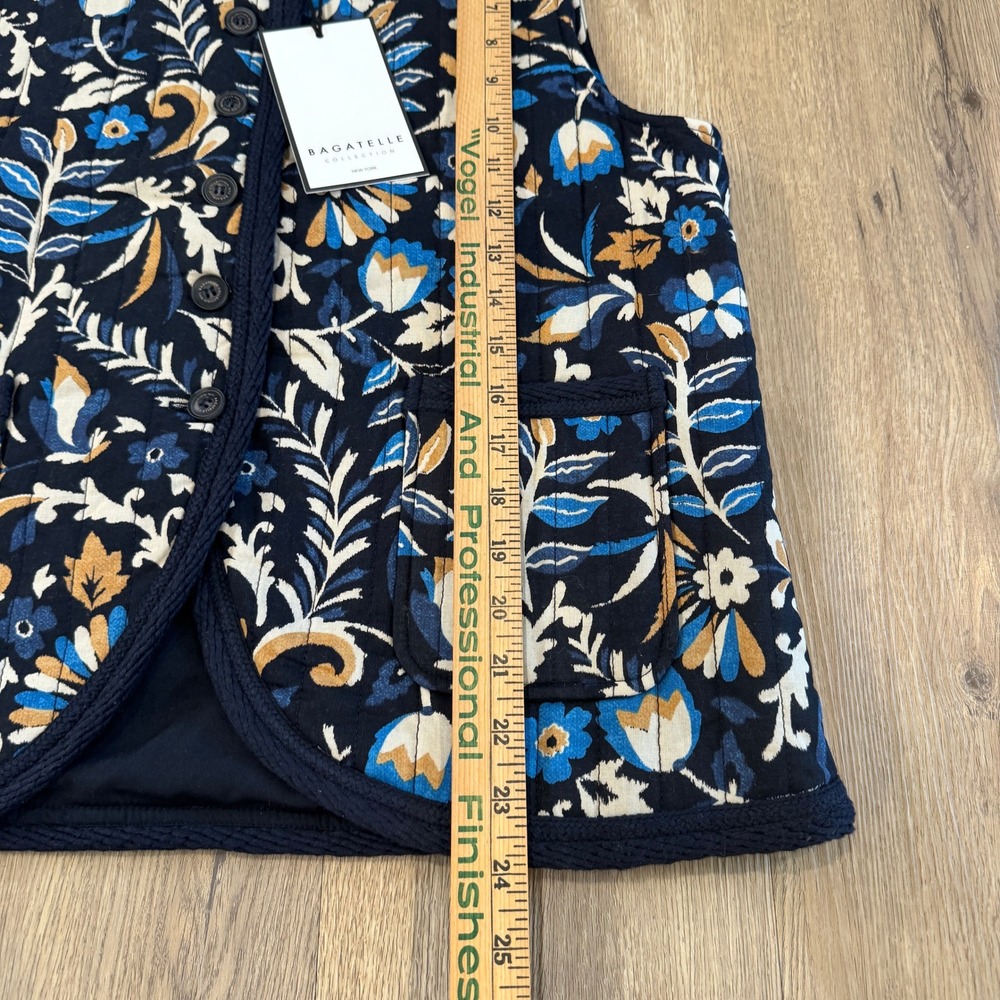 Bagatelle Collection New York Quilted Floral Print Vest Women's Size Medium NWT - Picture 3 of 6